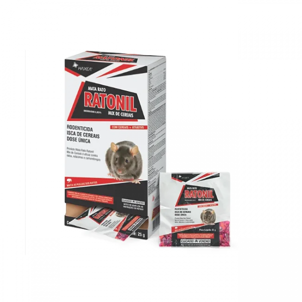 Foto do produto RATICIDA MIX DE CEREAIS RATONIL (40X25 GR) 1KG