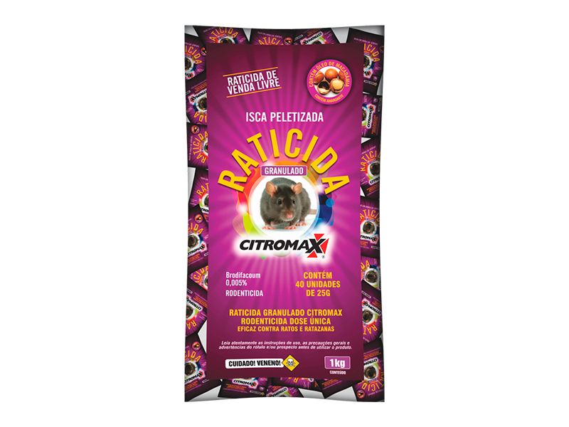 Foto do produto RATICIDA GRANULADO ROSA (40X25GR) 1KG