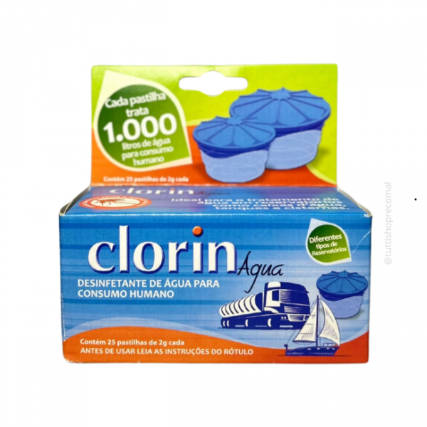 Foto do produto CLORIN 1.000 POTE COM 25 PASTILHAS
